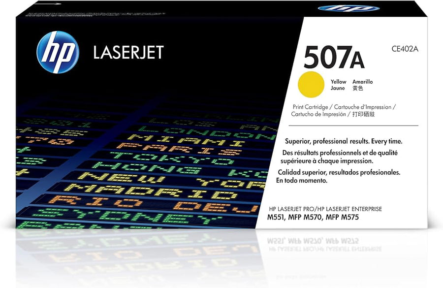 HP 507A Yellow Toner Cartridge (CE402A)