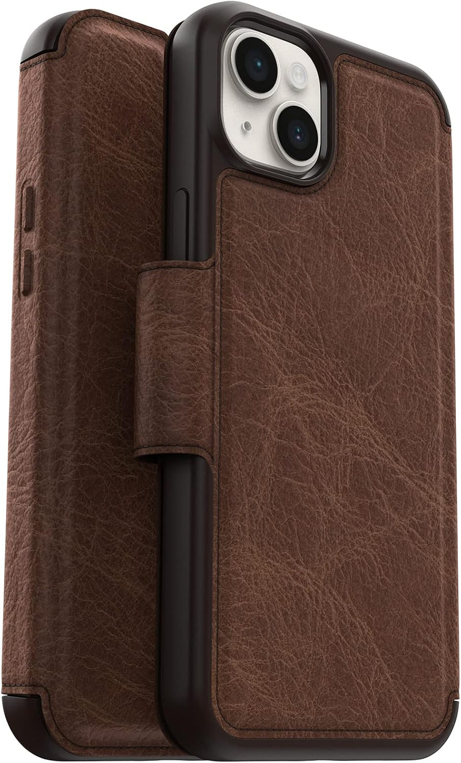 OtterBox Strada Series iPhone 14 Plus Leather Folio Case, Brown