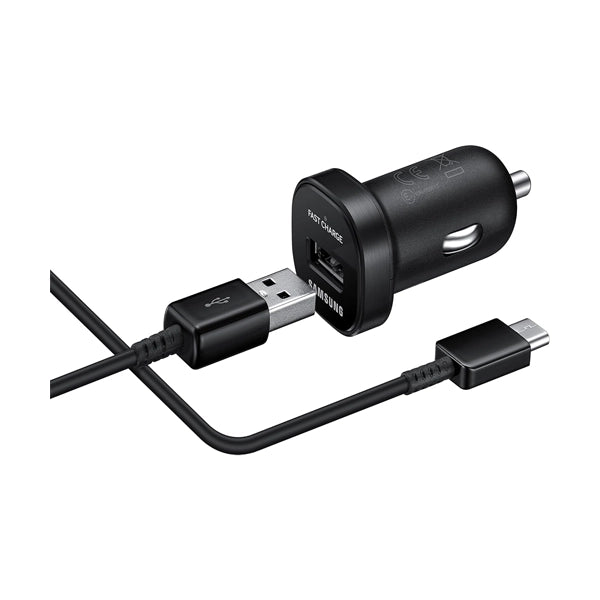 Samsung Mini Fast Car Charger with USB-C Cable, Black
