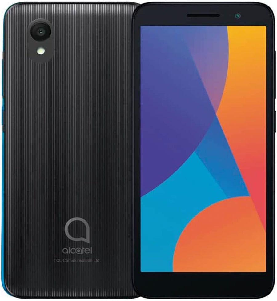 Alcatel 1 (2021) in Black, front and back