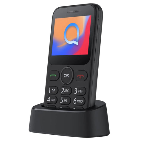 Alcatel 3085X 4G flip phone in Metallic Black