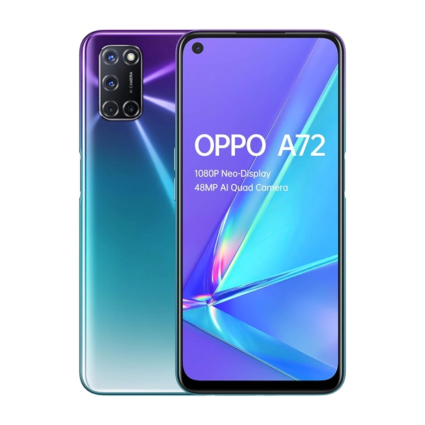 OPPO A72 4GB 128GB Qualcomm® Snapdragon™ 665 mobile platform 6.5 inch 5000 mAh Dual Sim Aurora Purple