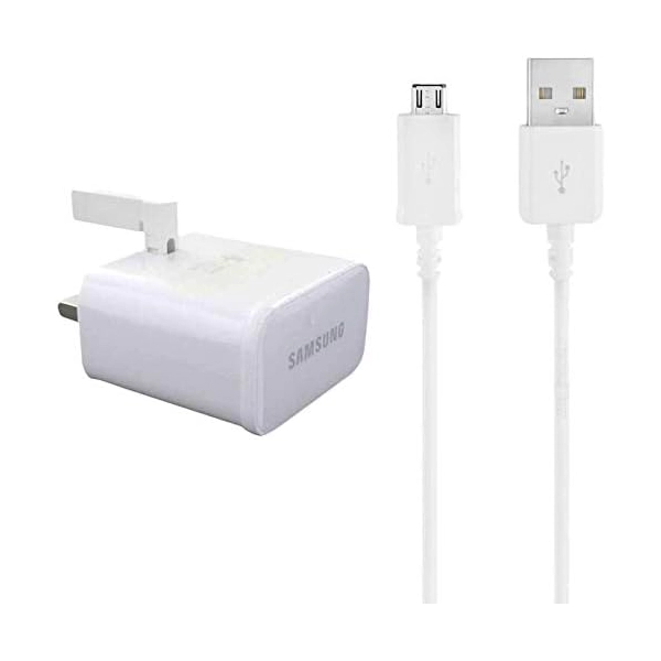 Samsung Genuine Mains Wall Charger with 1.5 meter Long Cable Galaxy Tab 4 10.1 T530 T531 T535 WHITE