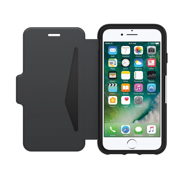 OtterBox Strada Series Premium Wallet Case for iPhone 8 / 7 - Onyx Black