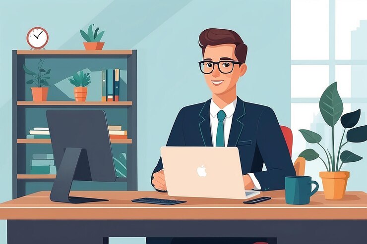 virtual job interview from home vector illustration 1029476 31875